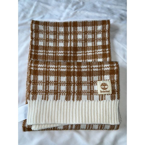 Timberland Buffalo Plaid Scarf 10" x 68"  Double Sided - Picture 1 of 5